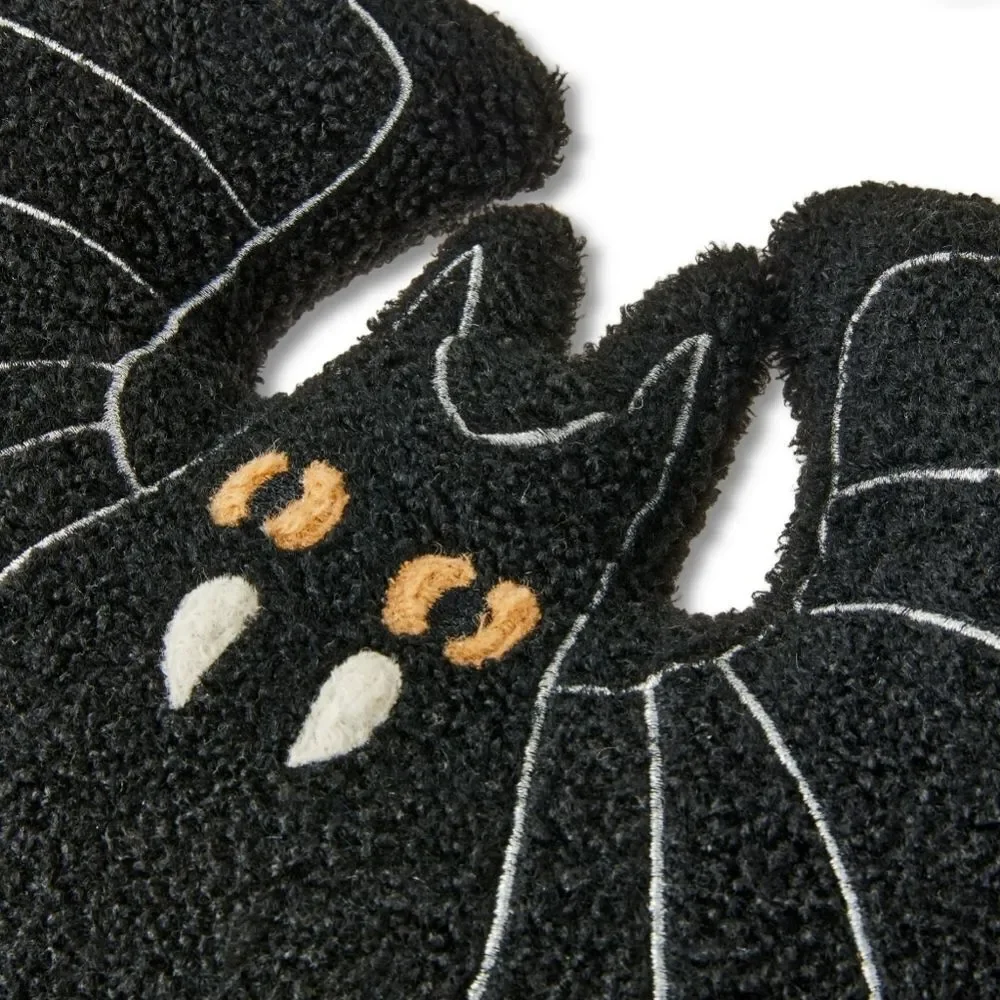 Nwt Decorative Halloween Boucle Bat Pillow, 22